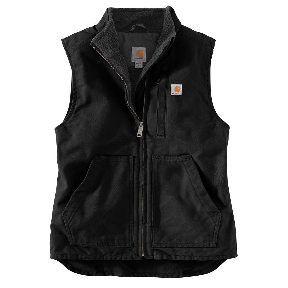 104224 - Carhartt Women's Loose Fit Washed Duck Sherpa Lined Mock Neck Vest (Stocked In Canada)*