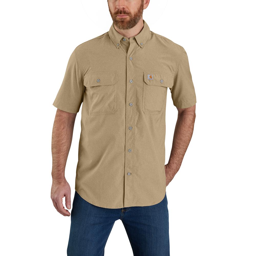 105292 - Carhartt Force Relaxed Fit Lightweight Short-Sleeve Button Down Shirt (Stocked In USA)*