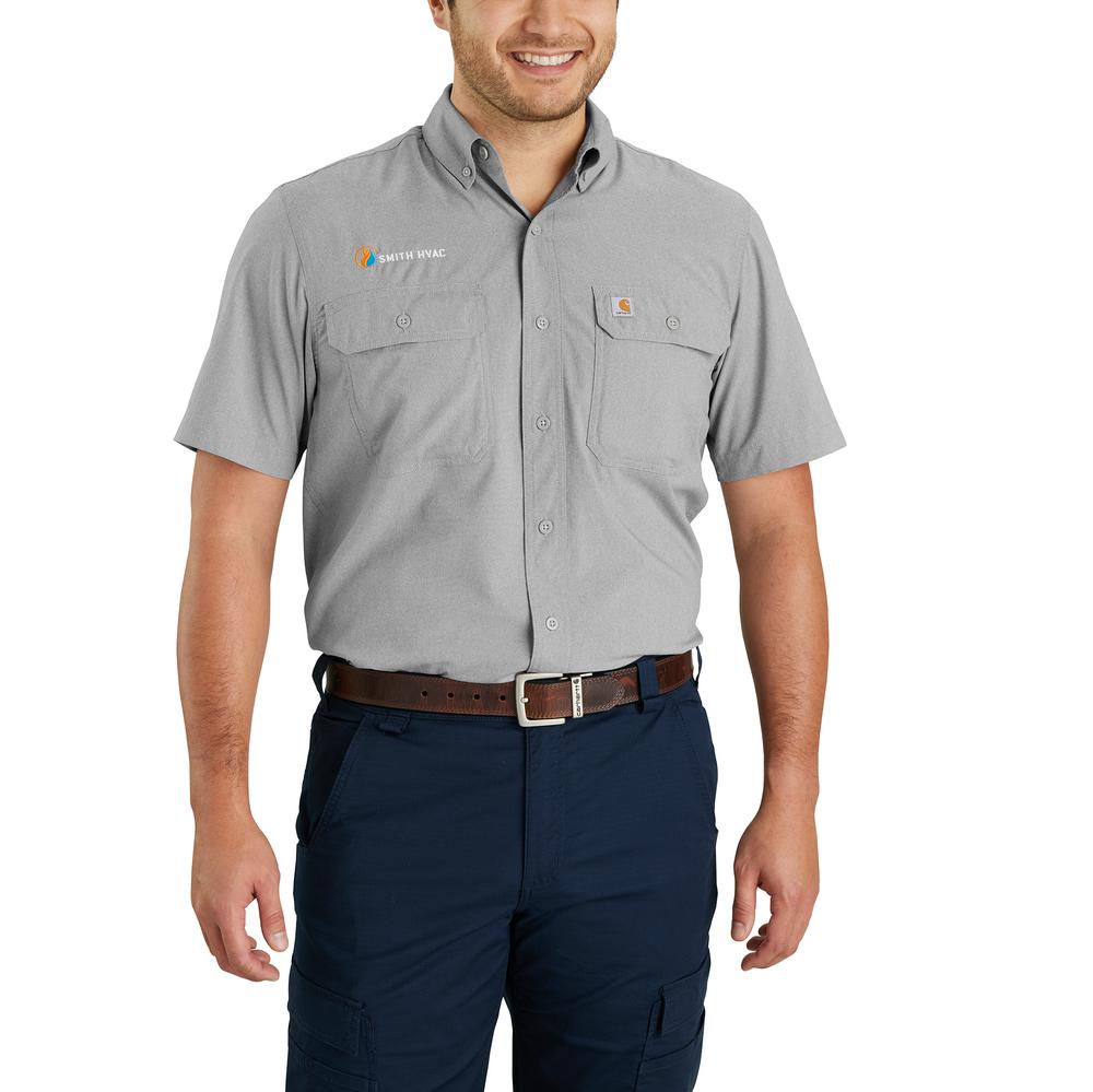 105292 - Carhartt Force Relaxed Fit Lightweight Short-Sleeve Button Down Shirt (Stocked In USA)*