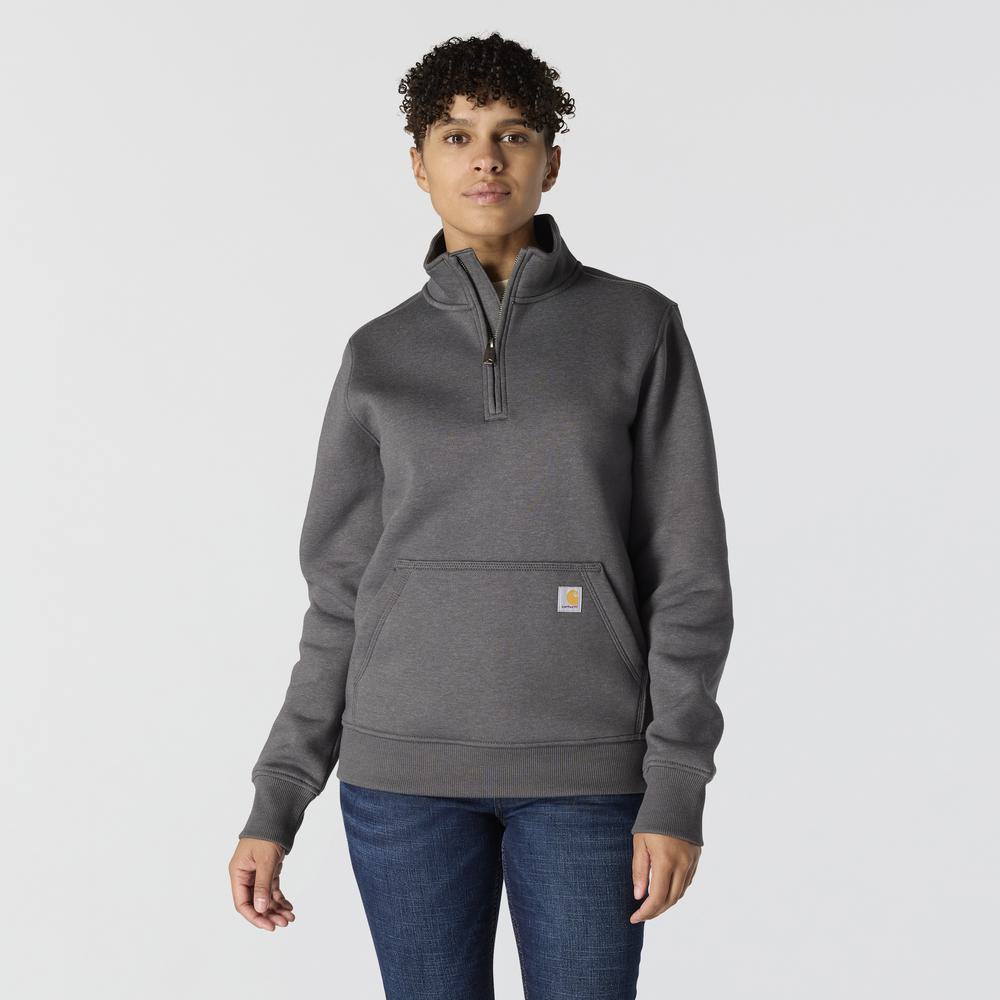 105295 - Carhartt Relaxed Fit Midweight 1/4 Zip Mock Neck Sweatshirt (Stocked In USA)*