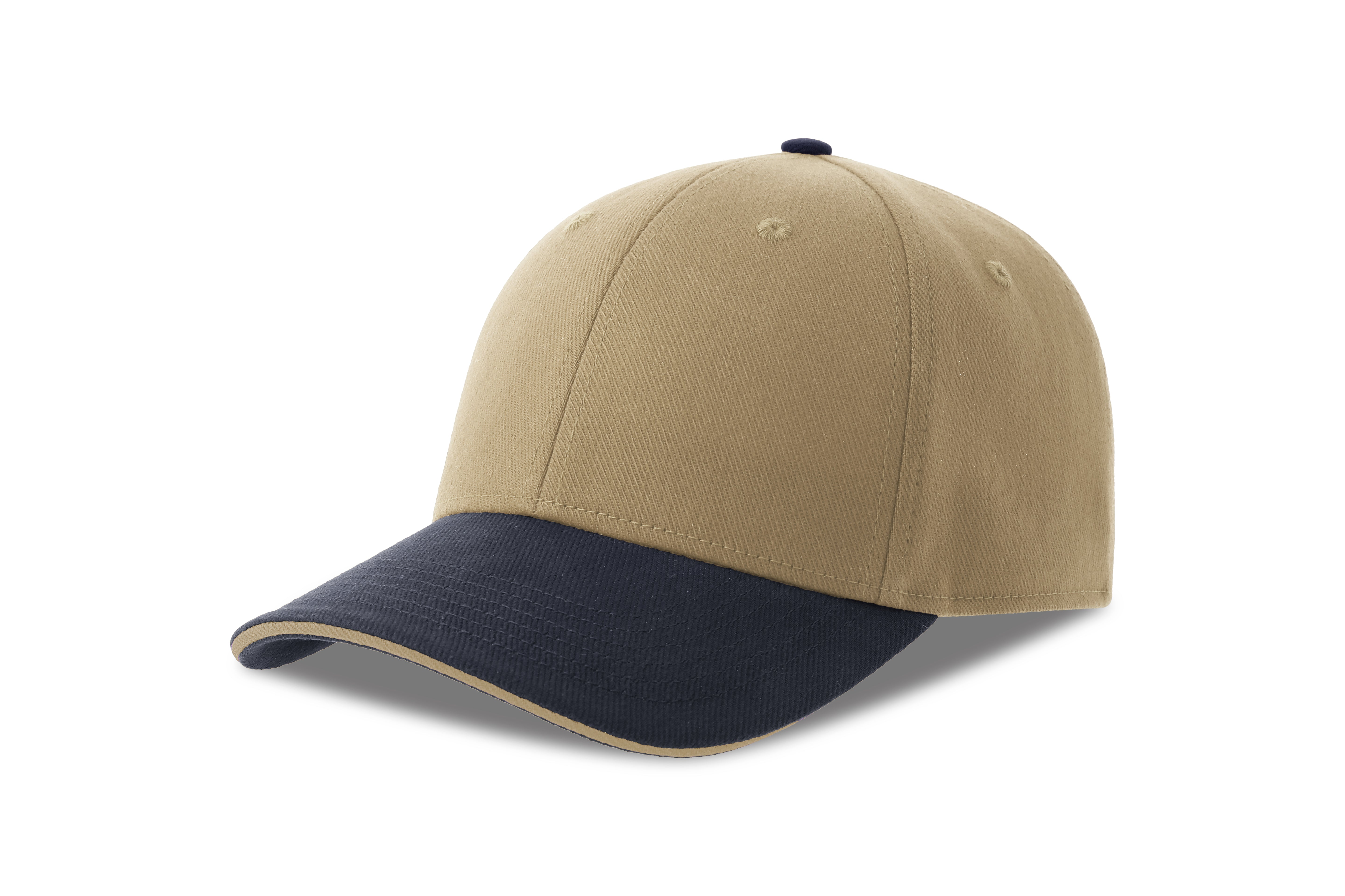 LIBERTY SAND-S Atlantis 6 Panel Hard Front 100% Cotton Cap (Stocked at Supplier Warehouse)