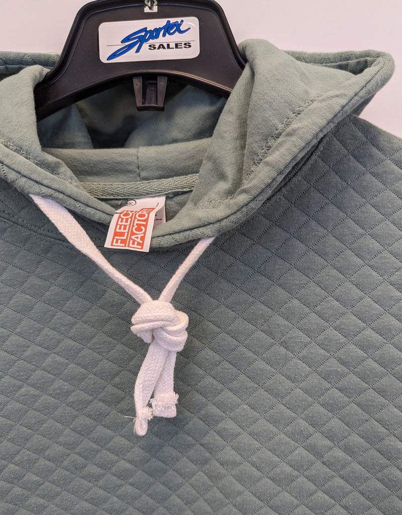 M900-QU - Fleece Factory Quilt KnIt Hooded Sweatshirt (Stocked In Canada)