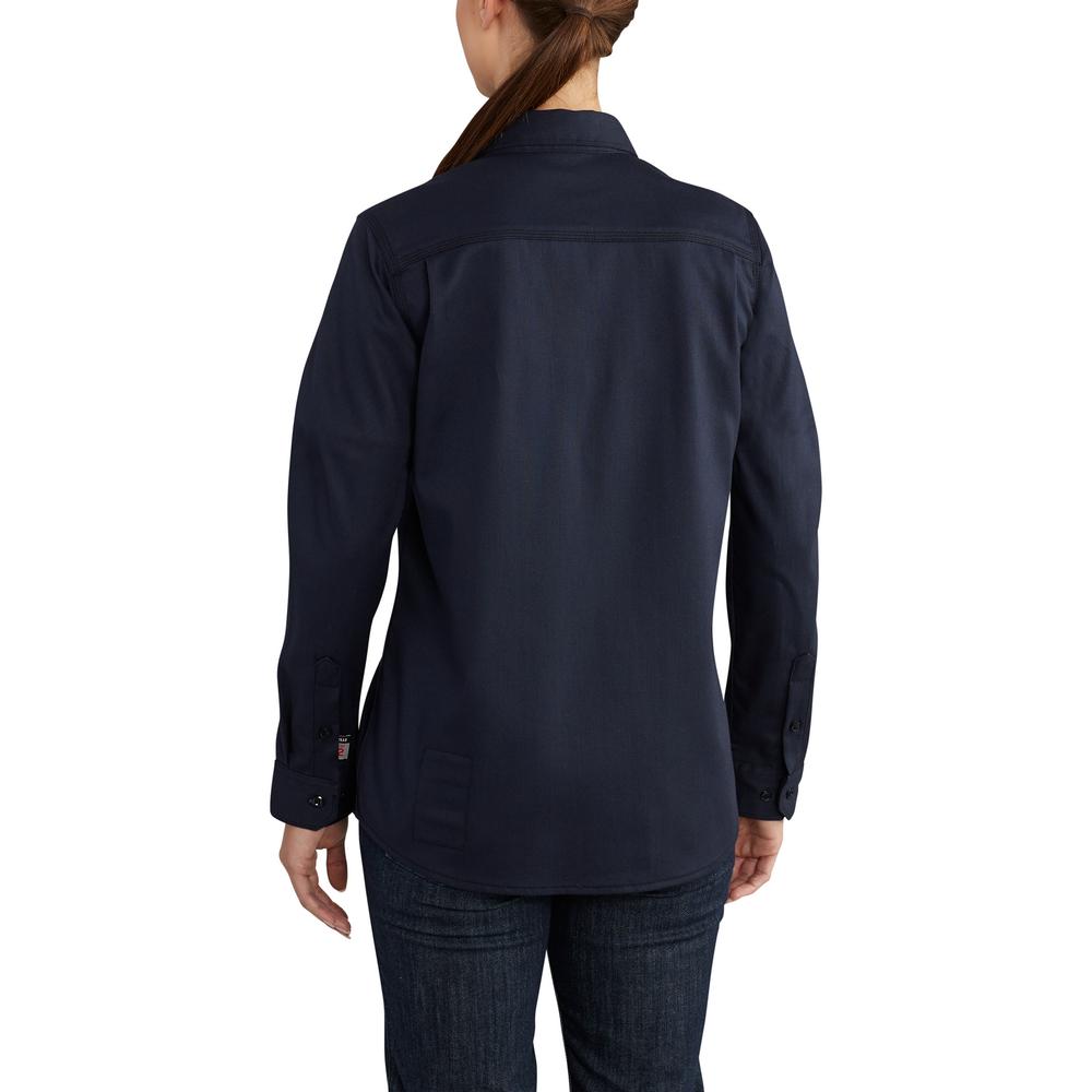 102459 - Carhartt Women's Flame Resistant Relaxed Fit Rugged Flex Twill Shirt (Stocked In USA)
