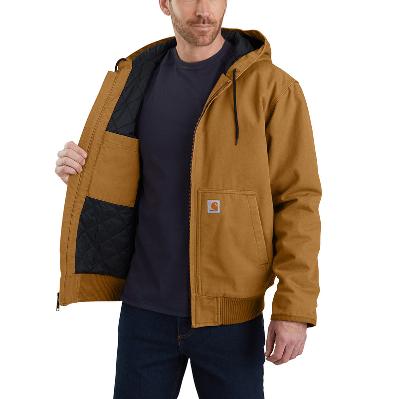 104050 - Carhartt Loose Fit Washed Duck Quilt Lined Active Jac (Stocked In Canada)