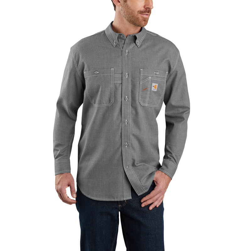 104138 - Carhartt FR Force Original Fit Lightweight Long Sleeve Button Shirt (Stocked In USA)