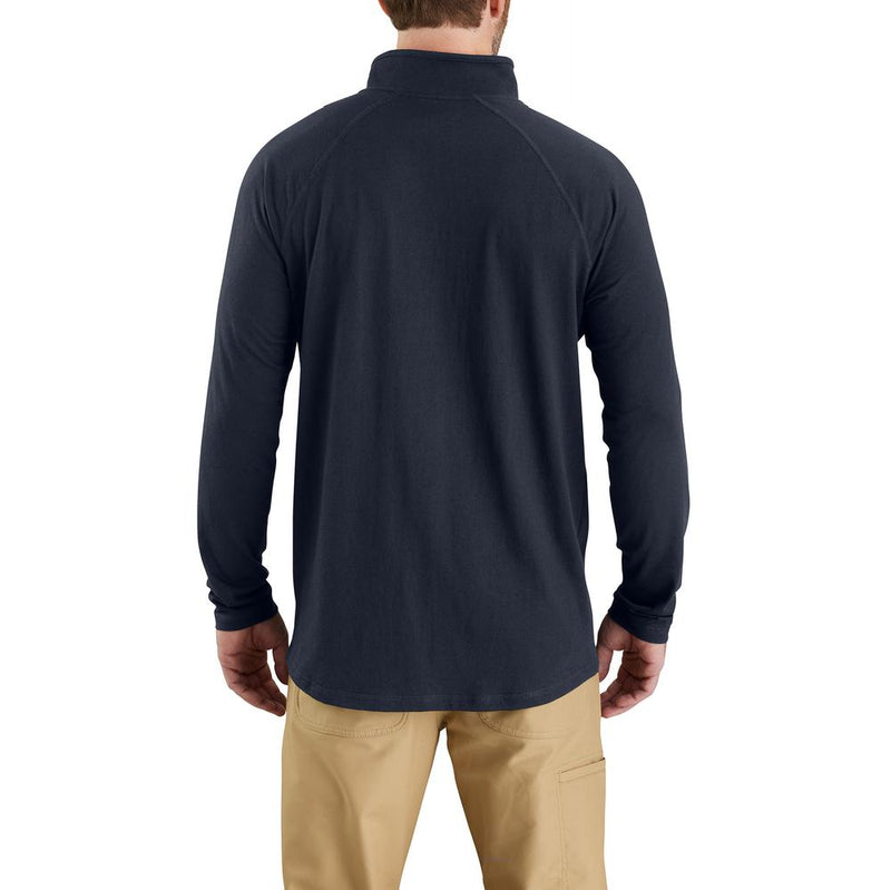 104255 - Carhartt FORCE Relaxed Fit Midweight Long-Sleeve Quarter-Zip Mock-Neck T-Shirt (Stocked in USA)