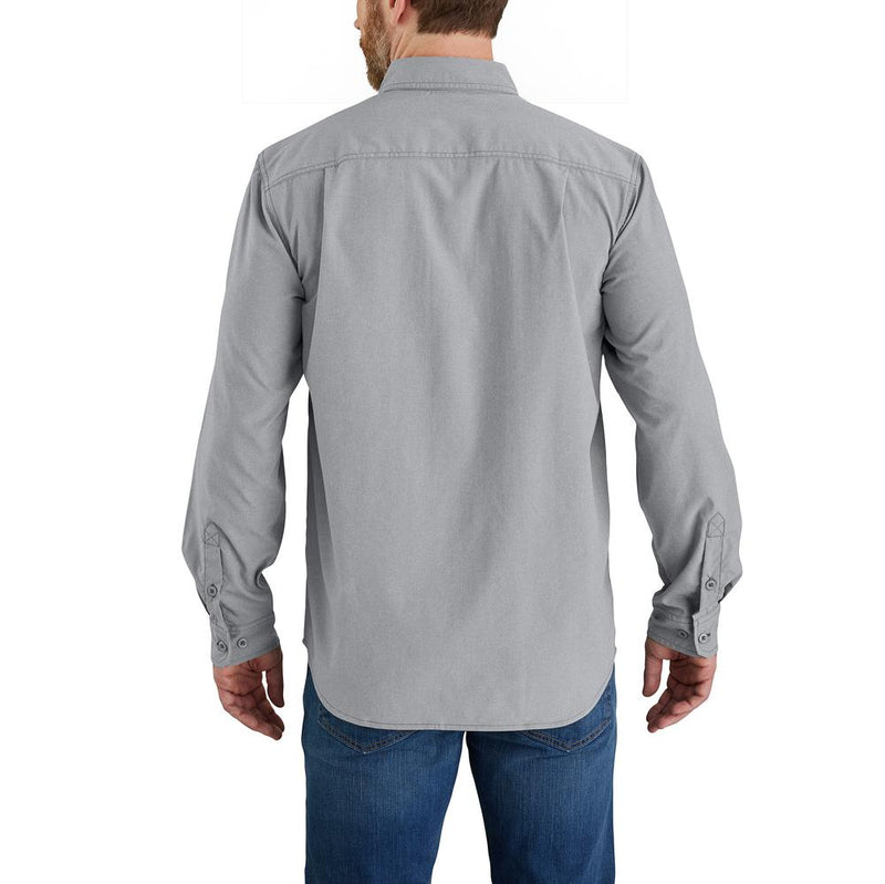 105291 - Force Relaxed Fit Lightweight Long-Sleeve Button Down Shirt (Stocked In USA)