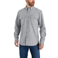 105291 - Force Relaxed Fit Lightweight Long-Sleeve Button Down Shirt (Stocked In USA)