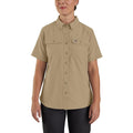 105537 - Carhartt Women's Force Relaxed Fit Lightweight Short-Sleeve Button Down Shirt (Stocked In USA)