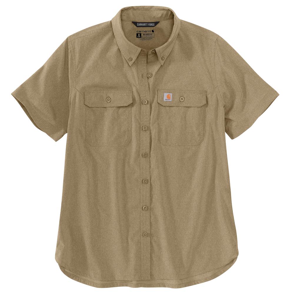 105537 - Carhartt Women's Force Relaxed Fit Lightweight Short-Sleeve Button Down Shirt (Stocked In USA)*