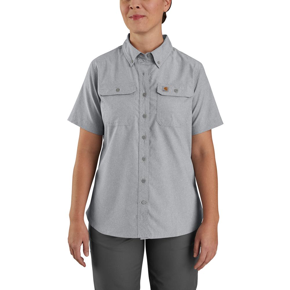 105537 - Carhartt Women's Force Relaxed Fit Lightweight Short-Sleeve Button Down Shirt (Stocked In USA)*