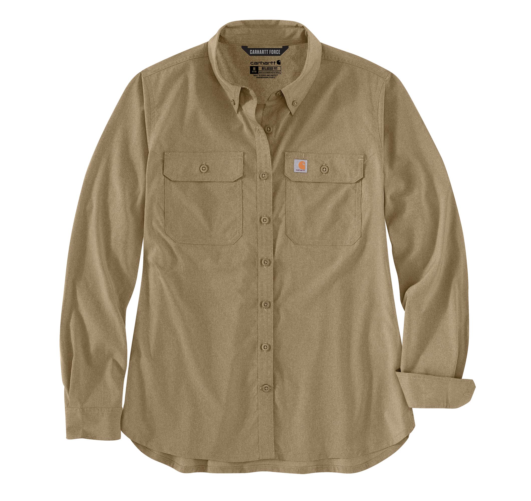 105538 - Carhartt Women's Force Relaxed Fit Lightweight Long-Sleeve Button Down Shirt (Stocked In USA)*
