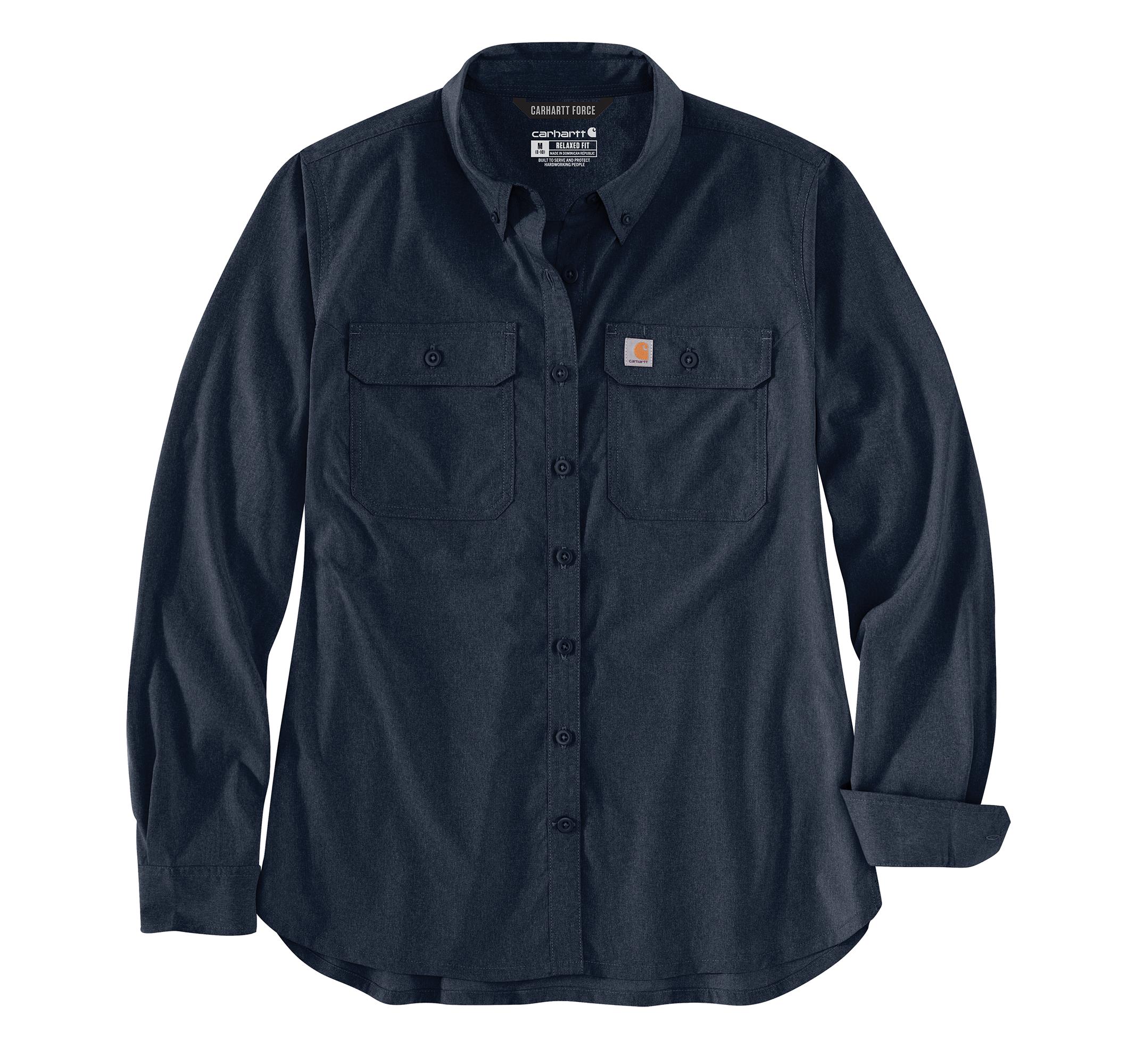 105538 - Carhartt Women's Force Relaxed Fit Lightweight Long-Sleeve Button Down Shirt (Stocked In USA)*