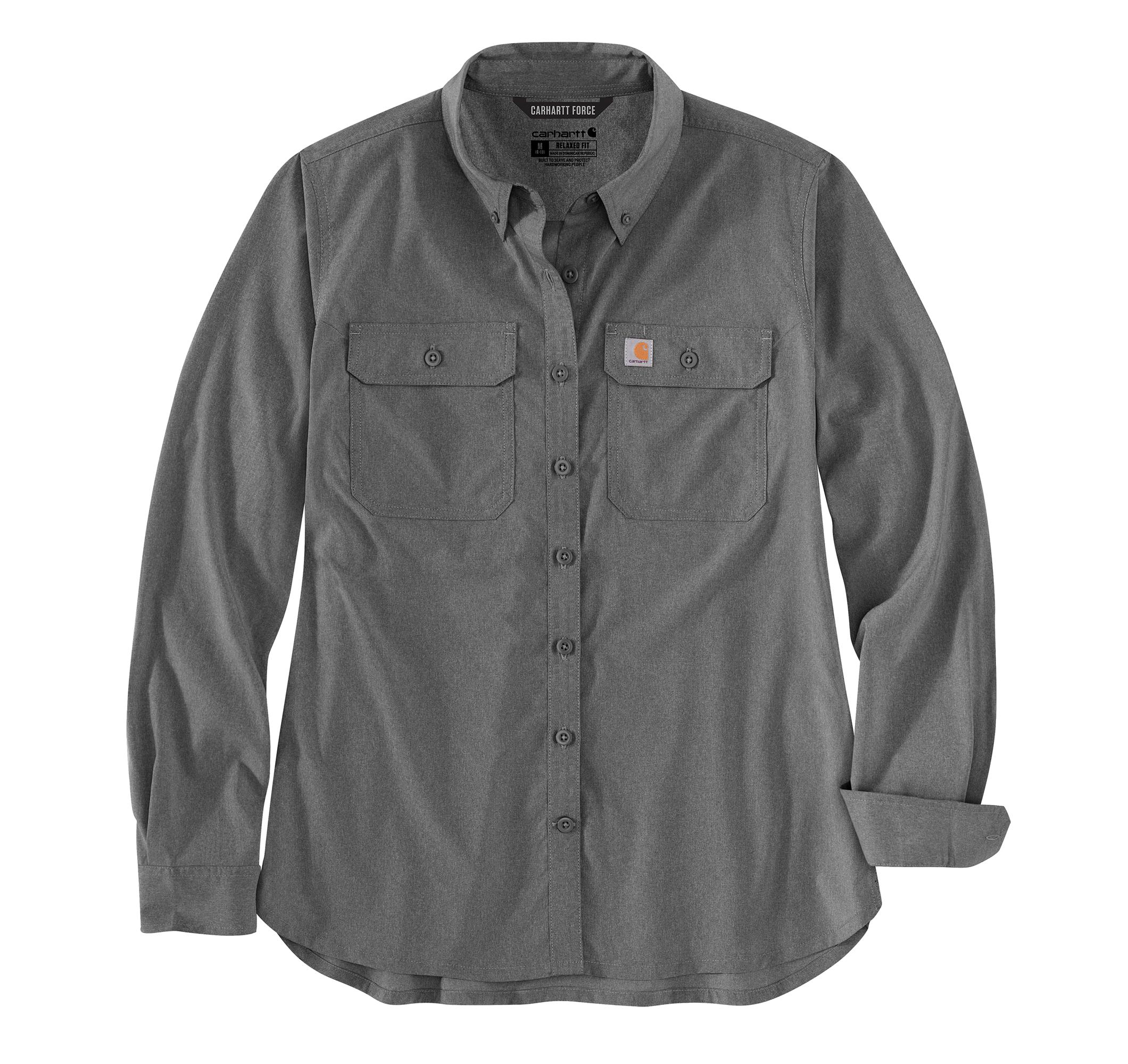 105538 - Carhartt Women's Force Relaxed Fit Lightweight Long-Sleeve Button Down Shirt (Stocked In USA)*