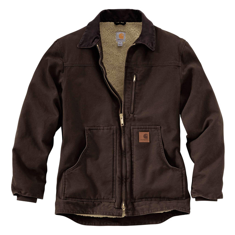 C61 - Carhartt Ridge Coat Sandstone Sherpa Lined (CLEARANCE)