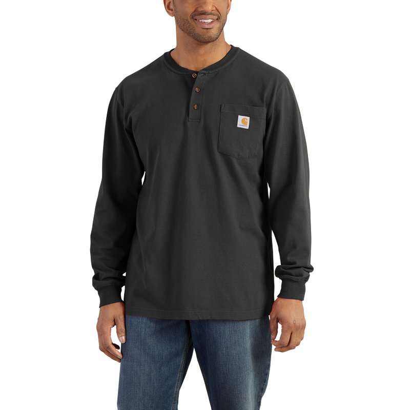 K128 - Carhartt Loose Fit Heavyweight Pocket Henley (Stocked in USA)