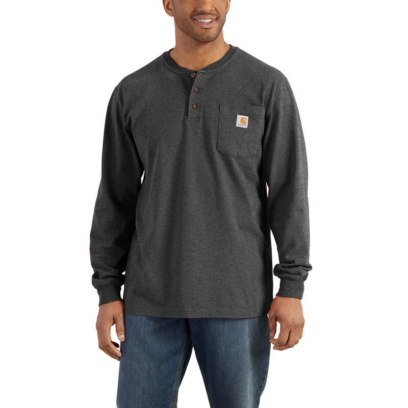 K128 - Carhartt Loose Fit Heavyweight Pocket Henley (Stocked in USA)
