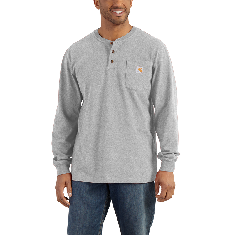 K128 - Carhartt Loose Fit Heavyweight Pocket Henley (Stocked in USA)