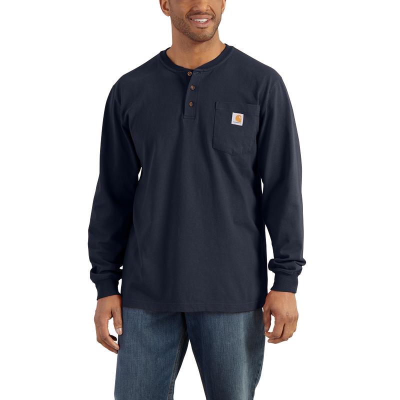 K128 - Carhartt Loose Fit Heavyweight Pocket Henley (Stocked in USA)