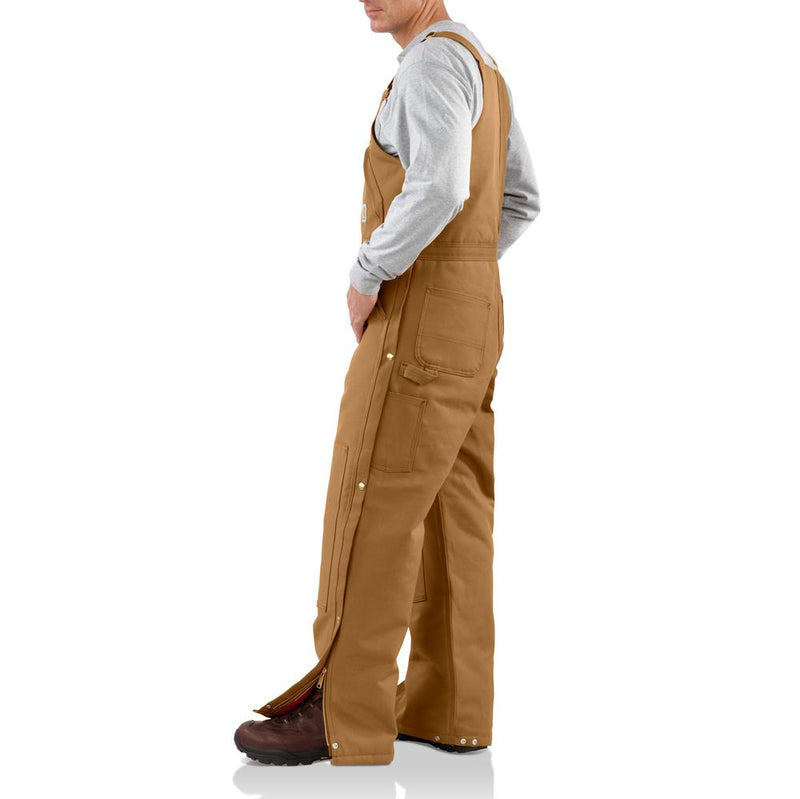 R38 - Duck Zip-to-Waist Bib Overall - Quilt Lined (CLEARANCE)