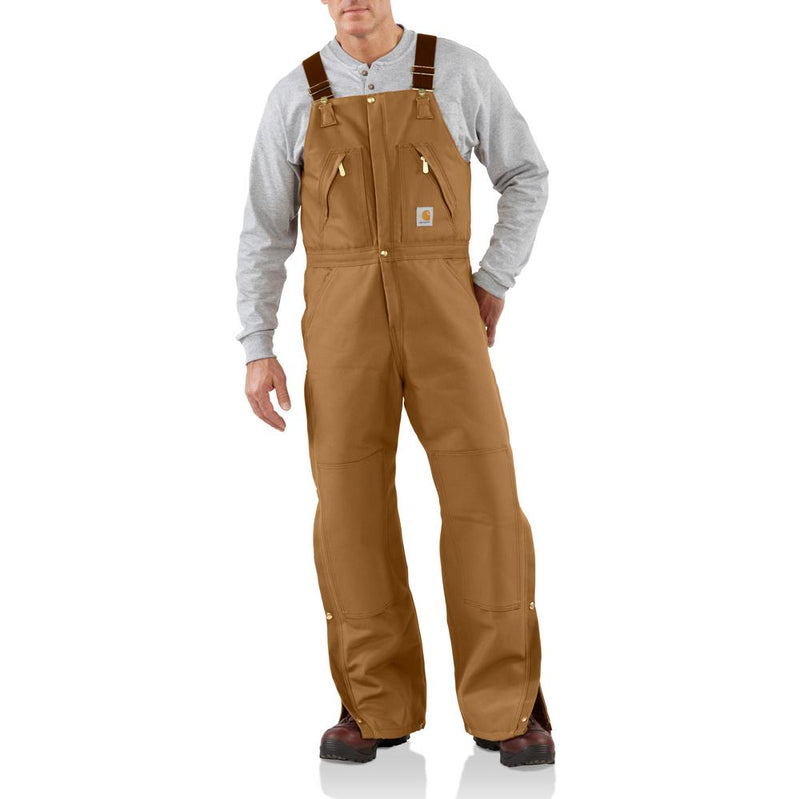 R38 - Duck Zip-to-Waist Bib Overall - Quilt Lined (CLEARANCE)