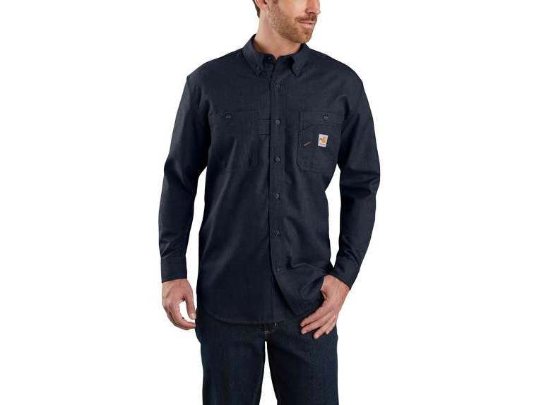 104138 - Carhartt FR Force Original Fit Lightweight Long Sleeve Button Shirt (Stocked In USA)